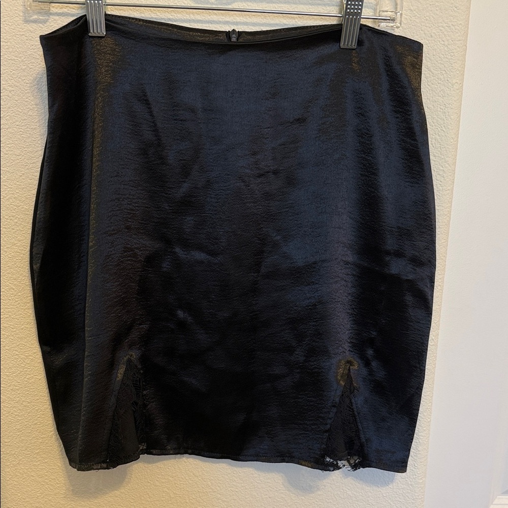 Black Satin Skirt